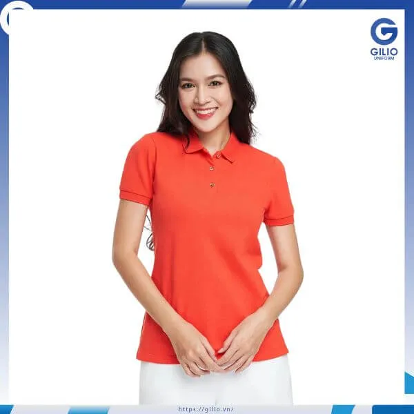 Áo lớp polo màu cam