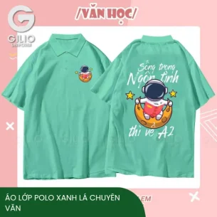 Áo Lớp Polo Xanh Lá Chuyên Văn