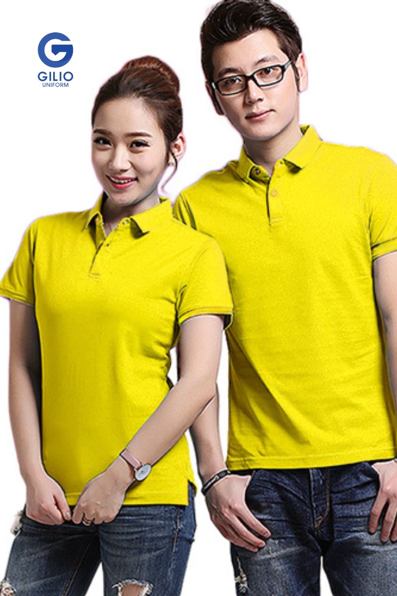 áo thun đồng phục màu vàng