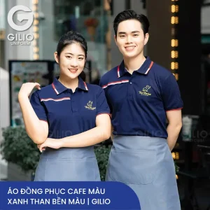 Áo đồng phục cafe màu xanh than