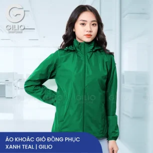 Chọn lựa áo khoác gió đồng phục xanh Teal - Đồng phục lý tưởng Gilio