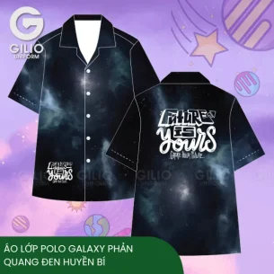 Áo Lớp Polo Galaxy Phản Quang Đen Huyền Bí