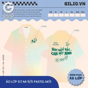 Áo Lớp Sơ mi 9/5 Pastel Mới Lạ