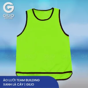 áo lưới team building xanh lá cây