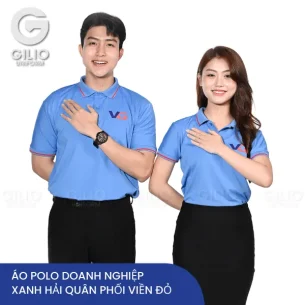 Áo Polo doanh nghiệp xanh dương