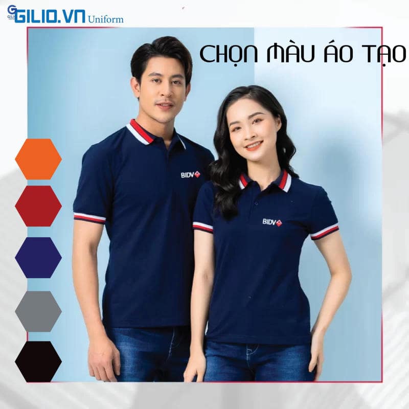 Áo Polo doanh nghiệp xanh dương