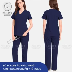 bộ Scrubs áo phẫu thuật xanh coban