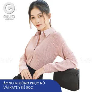 Áo sơ mi đồng phục nữ kẻ sọc