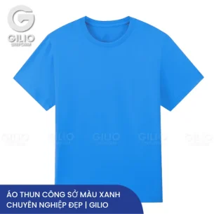 Áo thun công sở mà̀u xanh dương