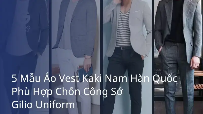 áo vest kaki nam