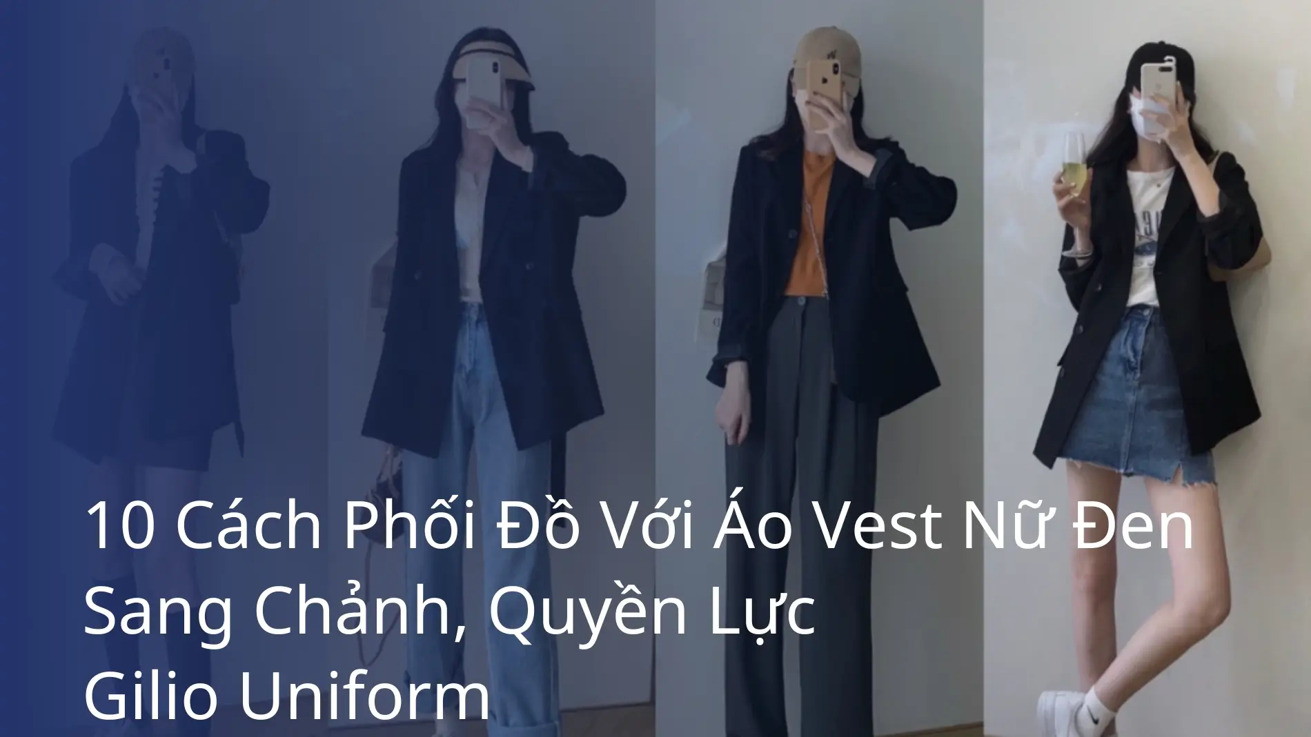 áo vest nữ đen