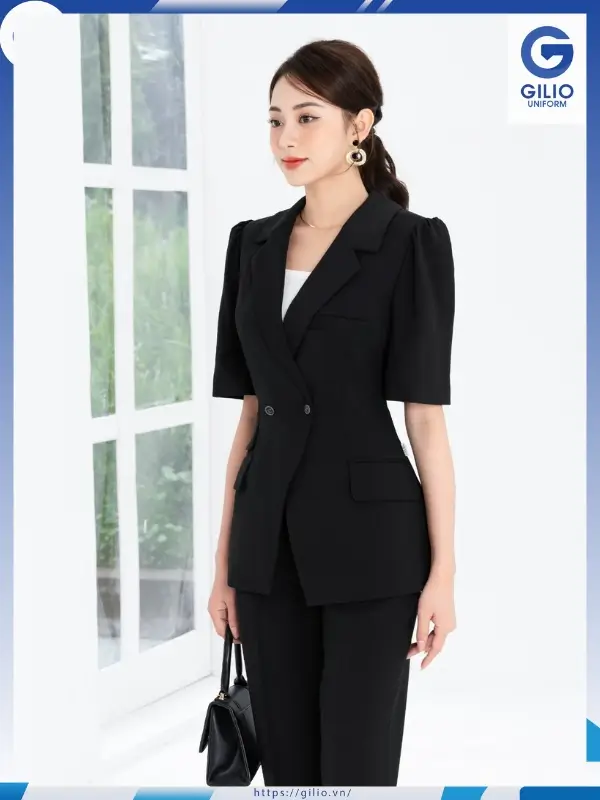 áo vest nữ màu đen