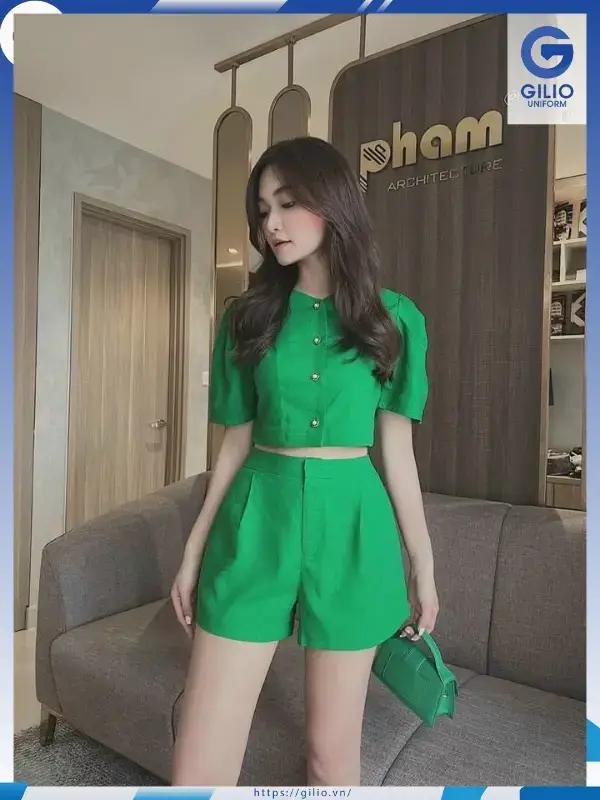 áo vest quần short nữ