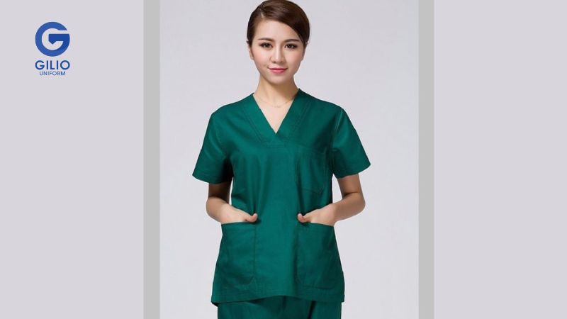 Bộ Scrubs áo phẫu thuật xanh lá cây