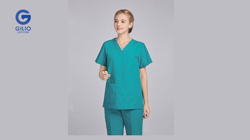 Bộ Scrubs áo phẫu thuật xanh lá cây