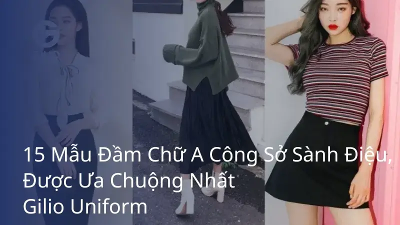 đầm chữ A công sở