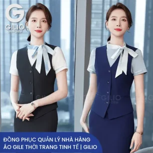 Đồng phục quản lý nhà hàng áo gile