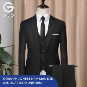 Đồng phục vest nam màu đen