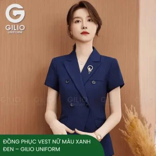 Đồng Phục Vest Nữ Màu Xanh Đen