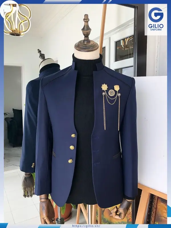 áo blazer nam cổ trụ