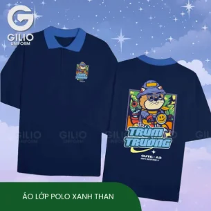 Áo Lớp Polo Xanh Than