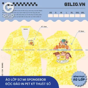 Áo Lớp Sơ Mi Spongebob Độc Đáo Chất Chơi