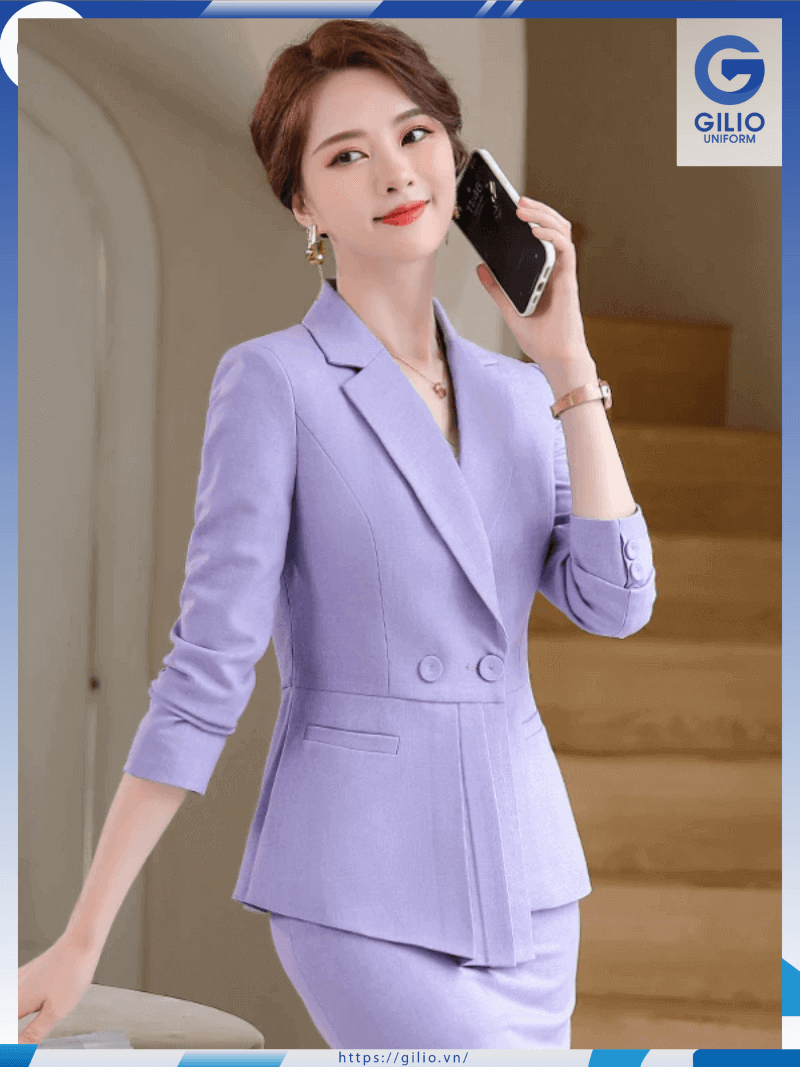 bộ vest công sở nữ trẻ trung