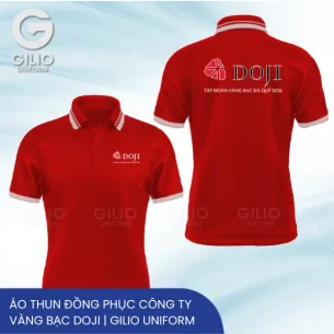 Áo thun đồng phục công ty vàng bạc Doji