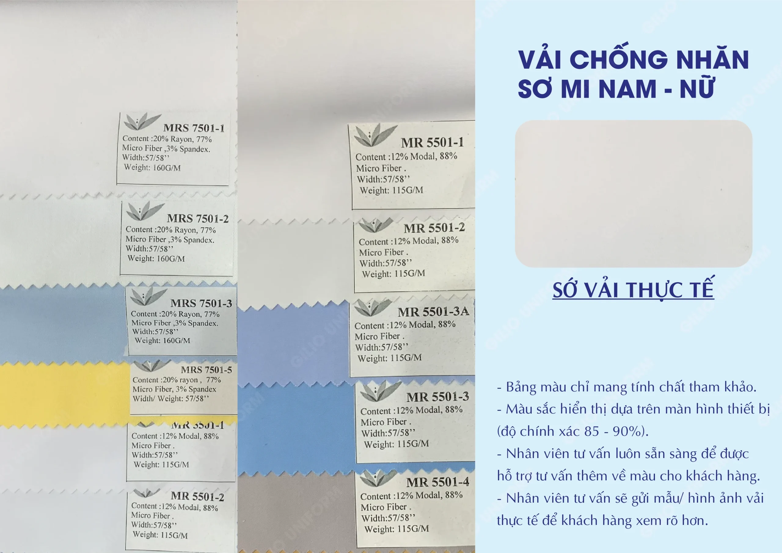 vải sơ mi chống nhăn