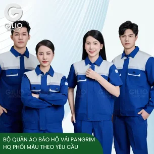 Bộ Quần Áo Bảo Hộ Vải Pangrim HQ Phối Màu Theo Yêu Cầu