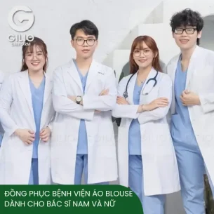 Đồng phục bệnh viện áo blouse dành cho bác sĩ nam và nữ