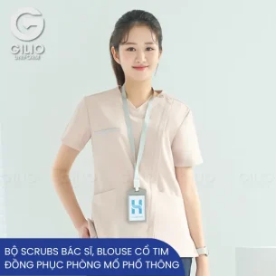 Bộ scrubs bác sĩ phổ thông