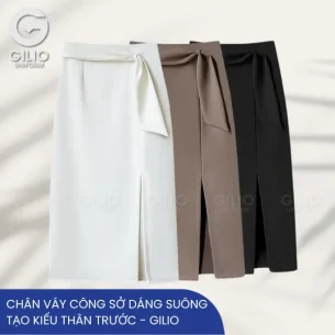 Chân váy công sở dáng suông