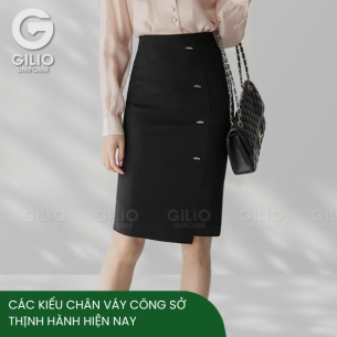 Các kiểu chân váy công sở thịnh hành hiện nay