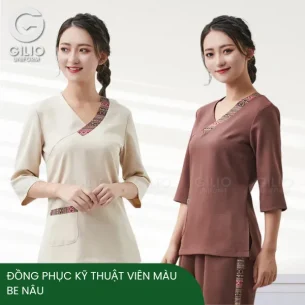 Đồng phục kỹ thuật viên màu be nâu