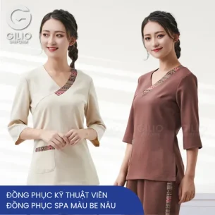 Đồng phục kỹ thuật viên màu nâu be