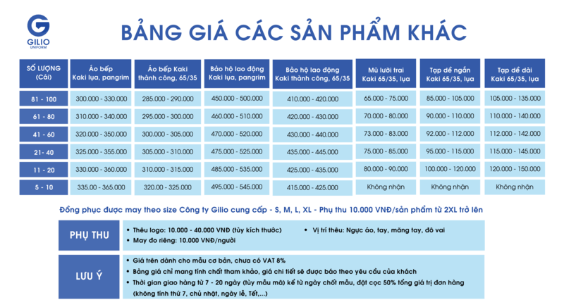 may đồng phục nhà hàng khách sạn