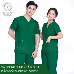 Mẫu đồng phục y tá blouse điều dưỡng đẹp đạt chuẩn