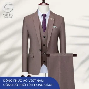 Vest nam công sở phối túi