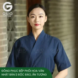 Đồng Phục Bếp Phối Hoa Văn Nhật Bản || Độc Đáo, Ấn Tượng