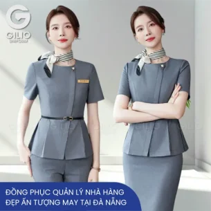 Đồng phục quản lý nhà hàng phối nơ