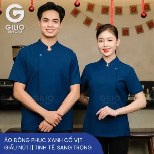 Sơ mi xanh cổ vịt